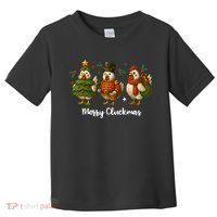 Funny Christmas Chicken Merry Cluckmas Toddler T-Shirt thumb 0