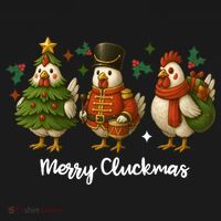 Funny Christmas Chicken Merry Cluckmas Women's Long Sleeve Shirt thumb 2