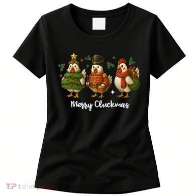 Funny Christmas Chicken Merry Cluckmas Women's T-Shirt