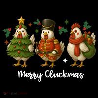 Funny Christmas Chicken Merry Cluckmas Women's T-Shirt thumb 6
