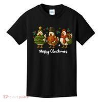 Funny Christmas Chicken Merry Cluckmas Kids T-Shirt thumb 0