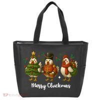 Funny Christmas Chicken Merry Cluckmas Tote Bag thumb 0