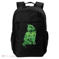 Funny Cannabis & Cat Lover Marijuana Weed Smoker Art Backpack thumb 0