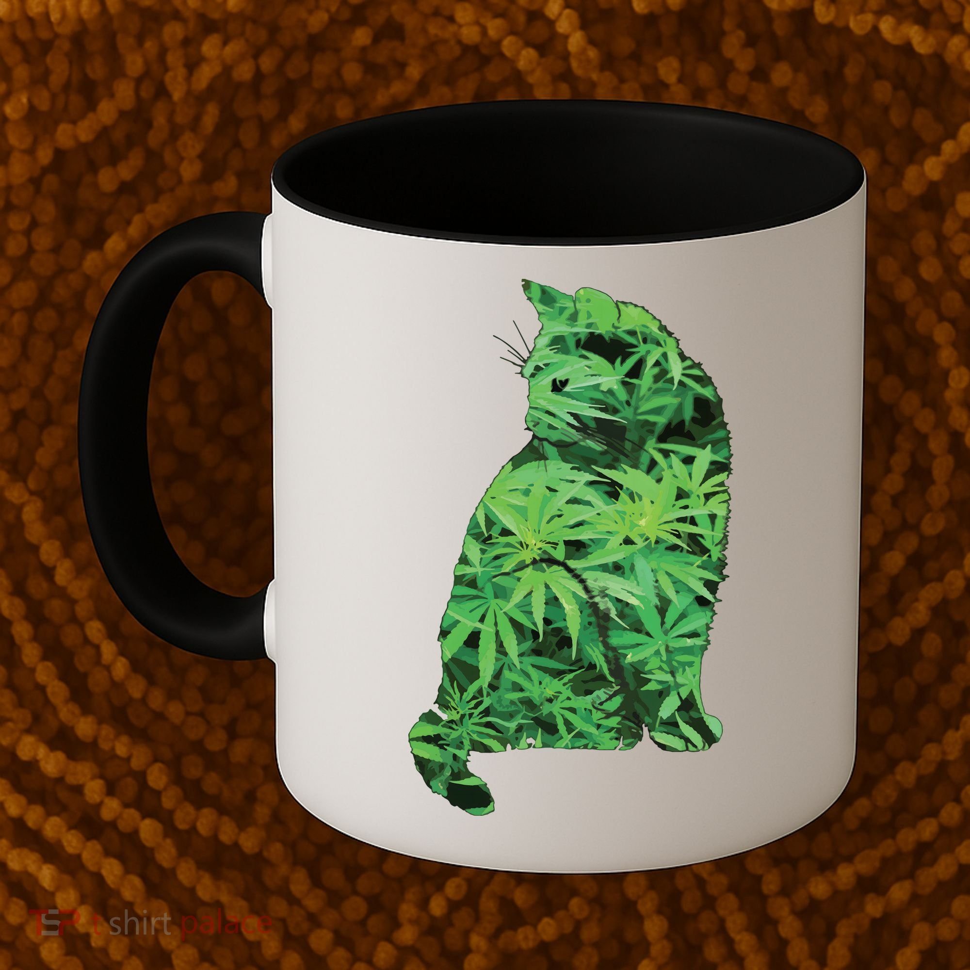Funny Cannabis & Cat Lover Marijuana Weed Smoker Art Coffee Mug