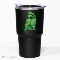 Funny Cannabis & Cat Lover Marijuana Weed Smoker Art Tumbler thumb 0