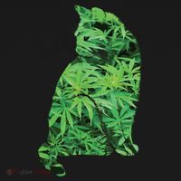 Funny Cannabis & Cat Lover Marijuana Weed Smoker Art Ornament thumb 1