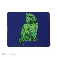Funny Cannabis & Cat Lover Marijuana Weed Smoker Art Mousepad thumb 0