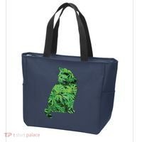 Funny Cannabis & Cat Lover Marijuana Weed Smoker Art Tote Bag thumb 3