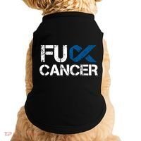 Fuck Cancer Colon Cancer Support Gift Doggie Tank thumb 0