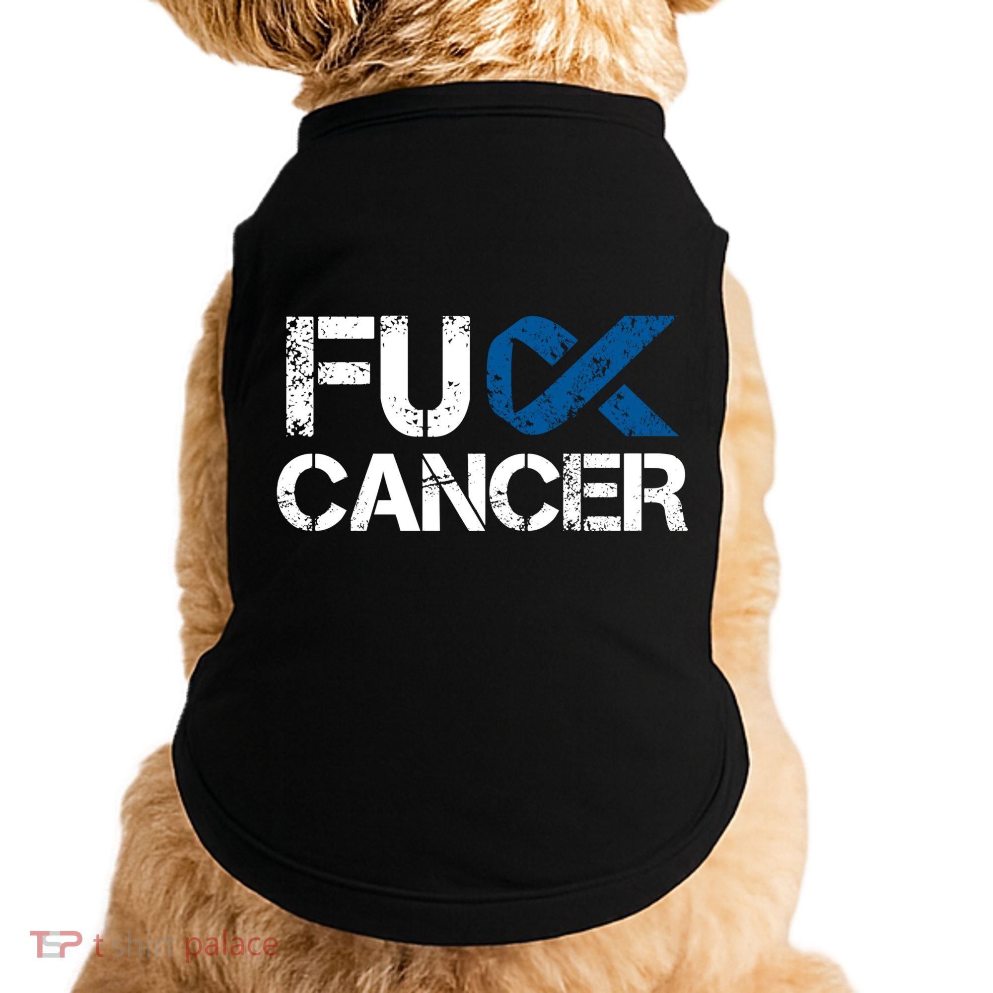 Fuck Cancer Colon Cancer Support Gift Doggie Tank