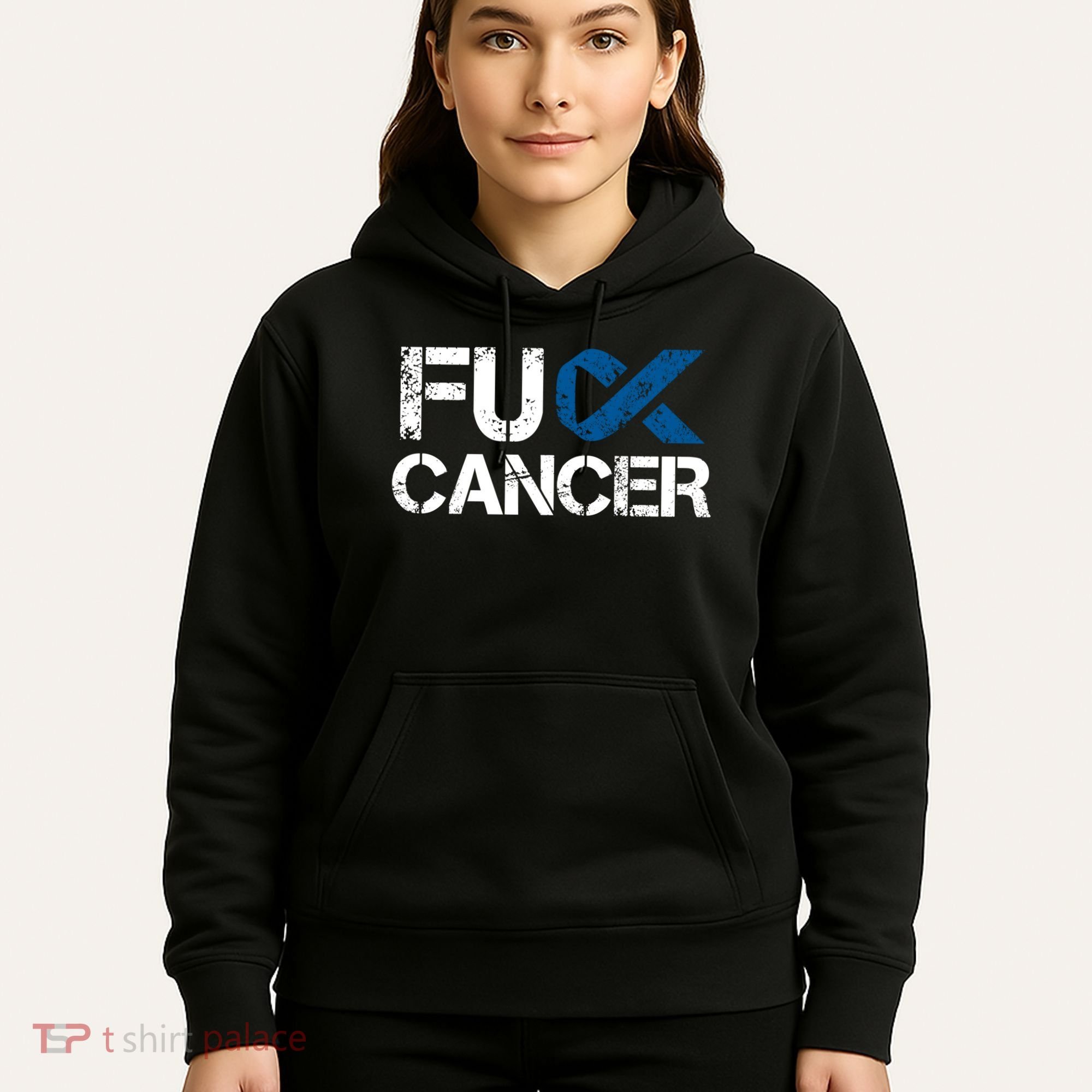 Fuck Cancer Colon Cancer Support Gift Hoodie