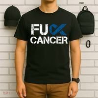 Fuck Cancer Colon Cancer Support Gift T-Shirt thumb 6