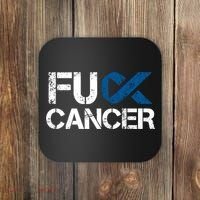 Fuck Cancer Colon Cancer Support Gift Coaster thumb 0