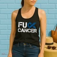 Fuck Cancer Colon Cancer Support Gift Women's Tank Top thumb 2