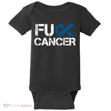 Fuck Cancer Colon Cancer Support Gift Baby Bodysuit