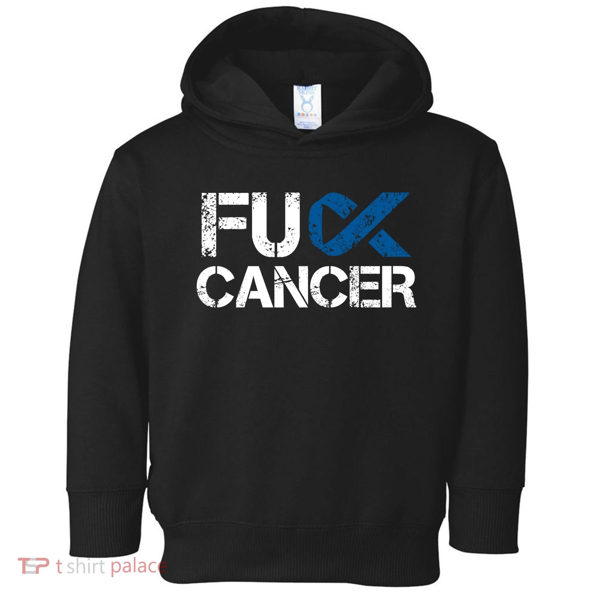 Fuck Cancer Colon Cancer Support Gift Toddler Hoodie