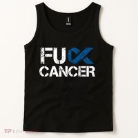 Fuck Cancer Colon Cancer Support Gift Tank Top thumb 2