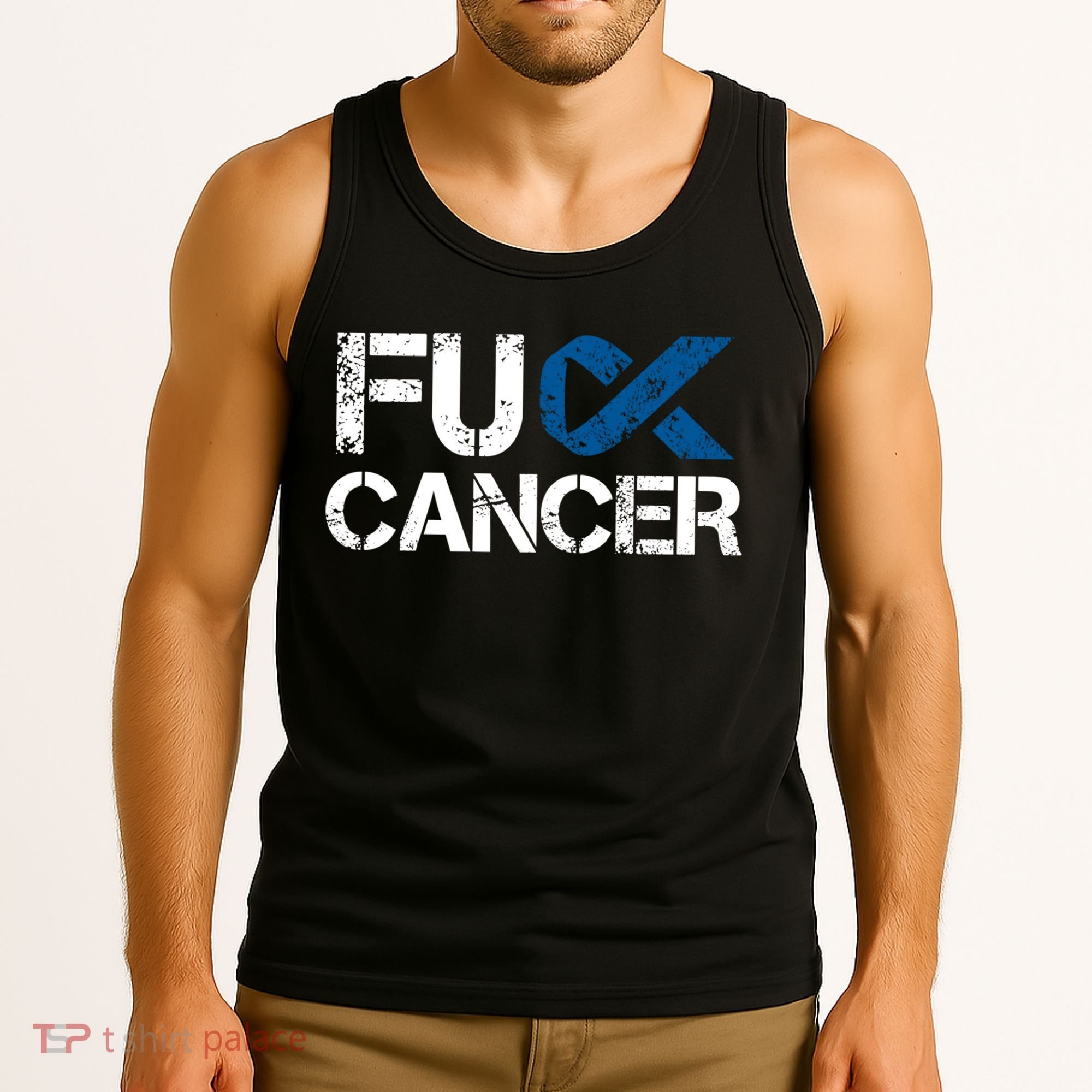Fuck Cancer Colon Cancer Support Gift Tank Top