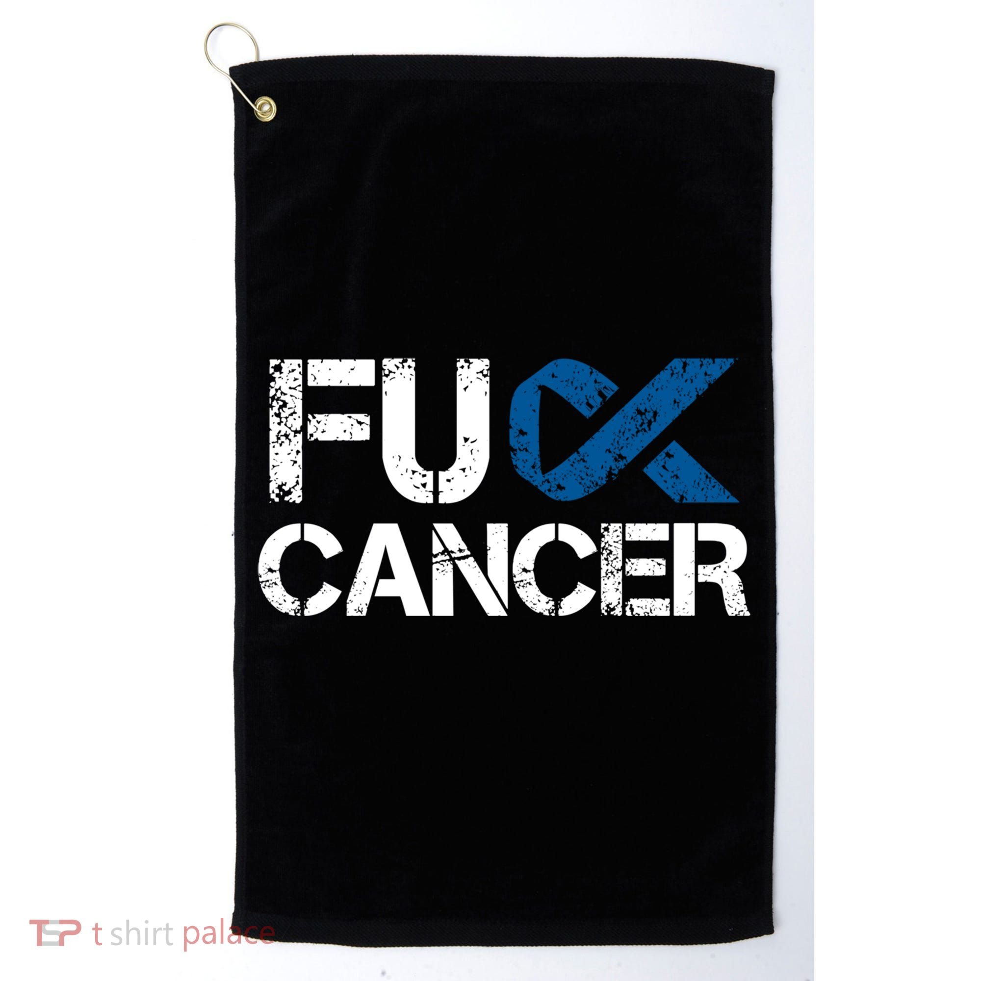 Fuck Cancer Colon Cancer Support Gift Golf Towel