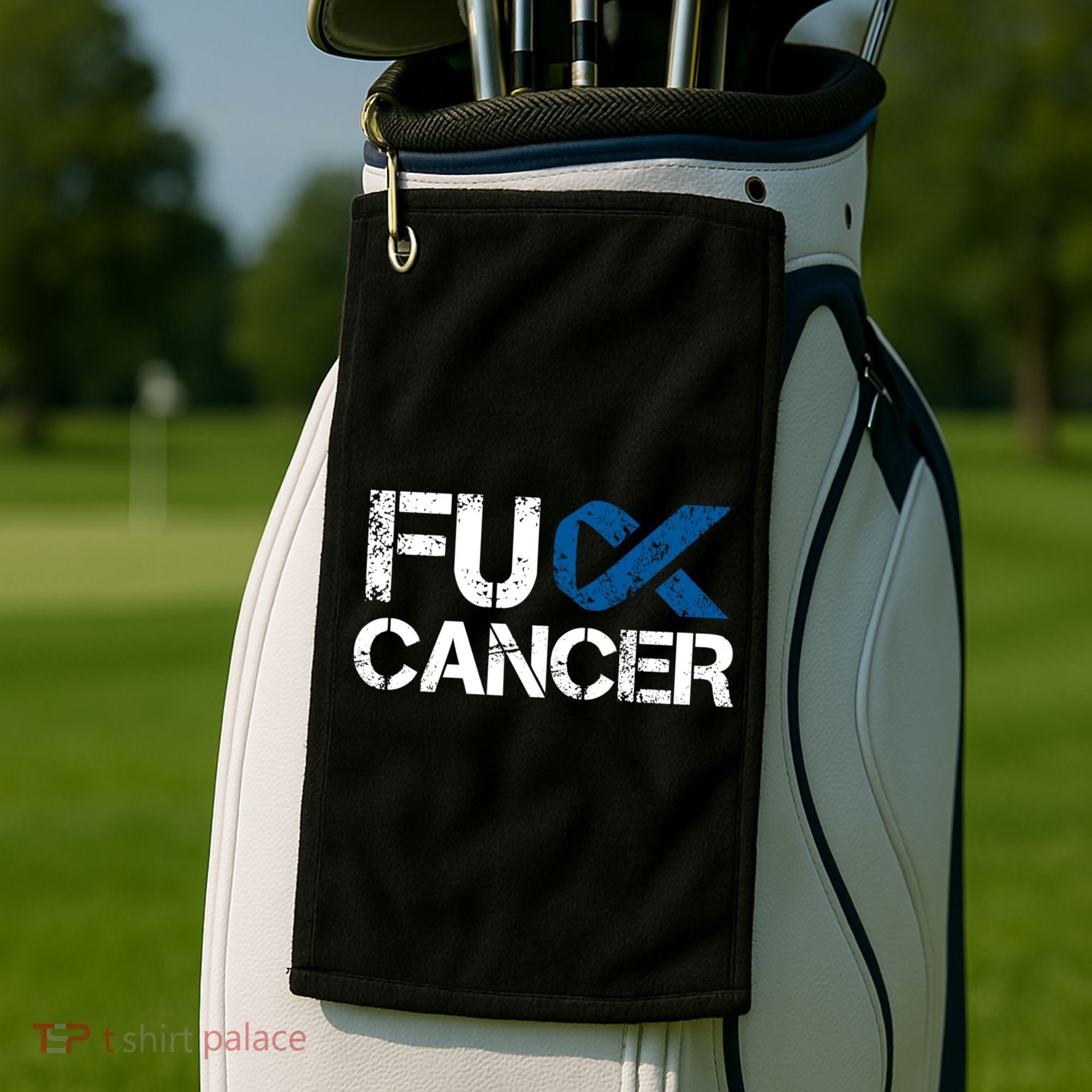 Fuck Cancer Colon Cancer Support Gift Golf Towel