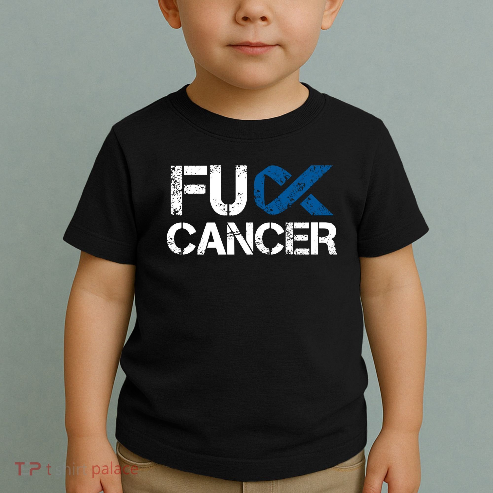 Fuck Cancer Colon Cancer Support Gift Toddler T-Shirt
