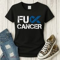 Fuck Cancer Colon Cancer Support Gift Women's T-Shirt thumb 3