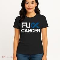 Fuck Cancer Colon Cancer Support Gift Women's T-Shirt thumb 4