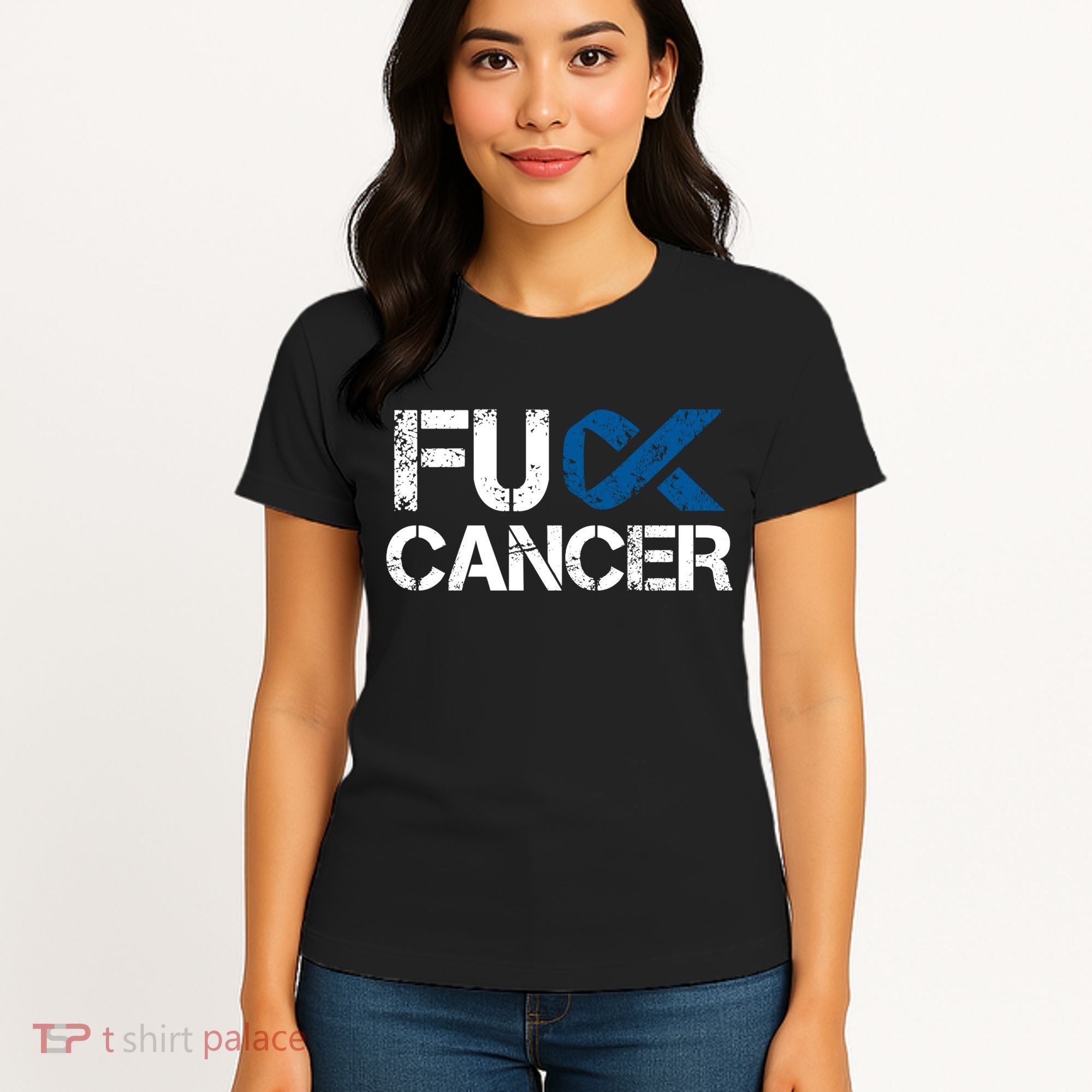 Fuck Cancer Colon Cancer Support Gift Women's T-Shirt