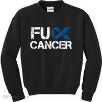Fuck Cancer Colon Cancer Support Gift Kids Sweatshirt thumb 0