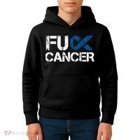 Fuck Cancer Colon Cancer Support Gift Kids Hoodie thumb 4