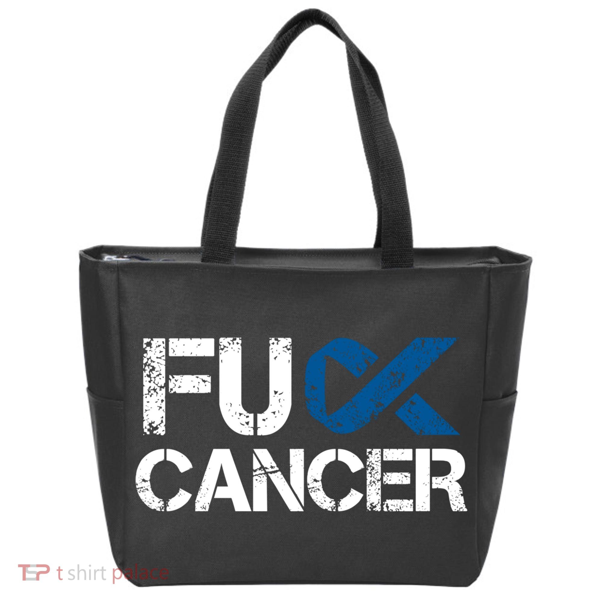 Fuck Cancer Colon Cancer Support Gift Tote Bag