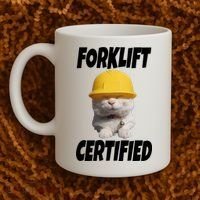 Forklift Certified Cat Coffee Mug thumb 2