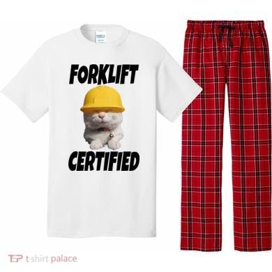 Forklift Certified Cat Pajama Set