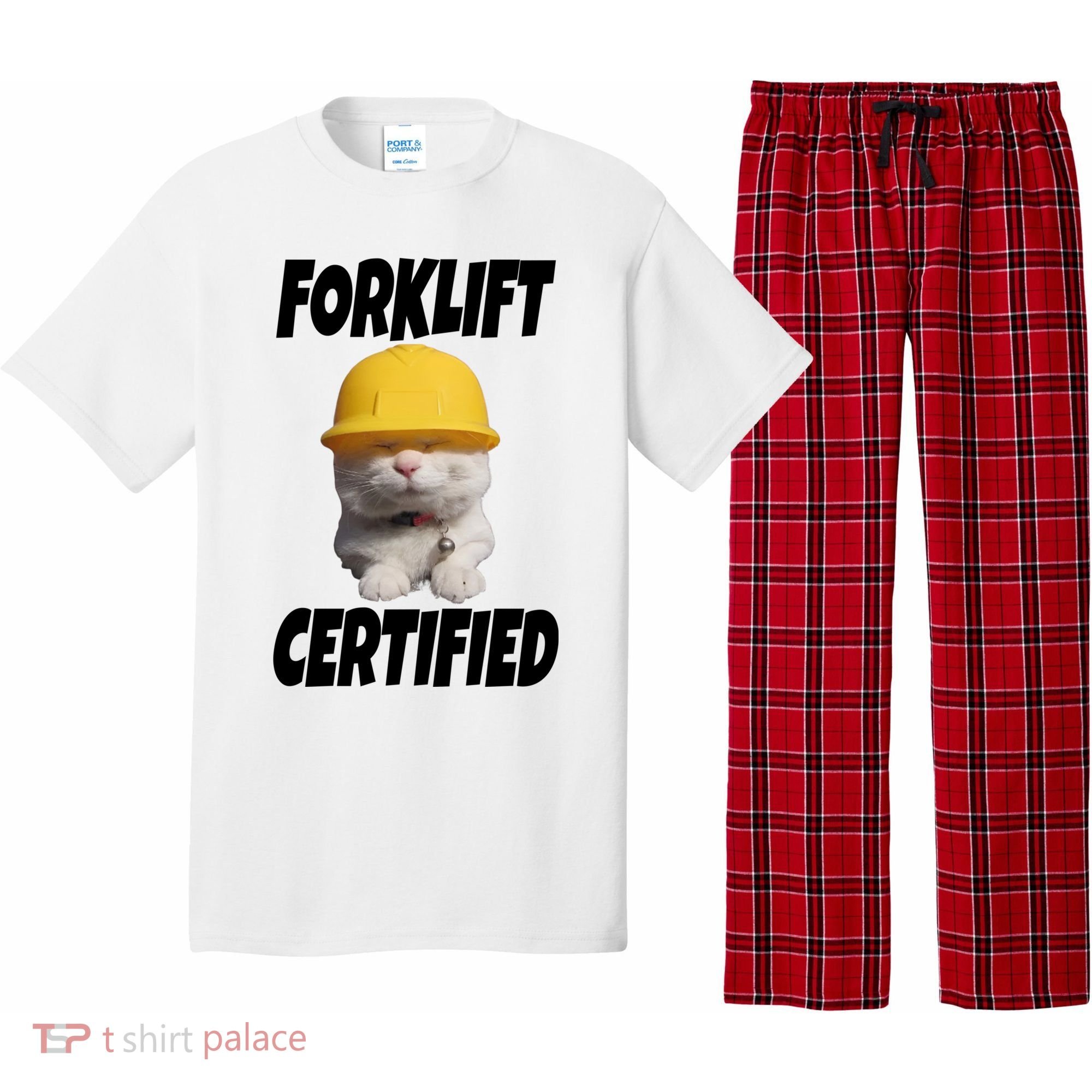 Forklift Certified Cat Pajama Set