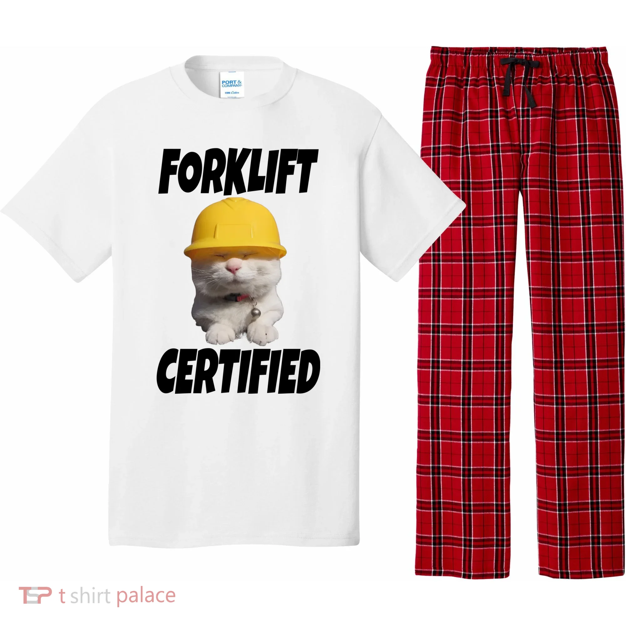Forklift Certified Cat Pajama Set
