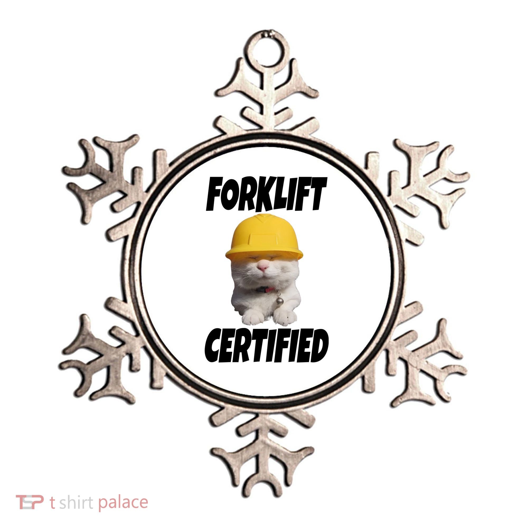 Forklift Certified Cat Ornament