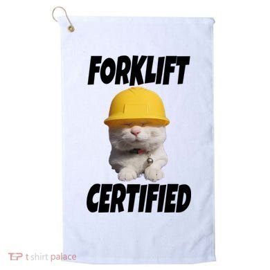 Forklift Certified Cat Golf Towel