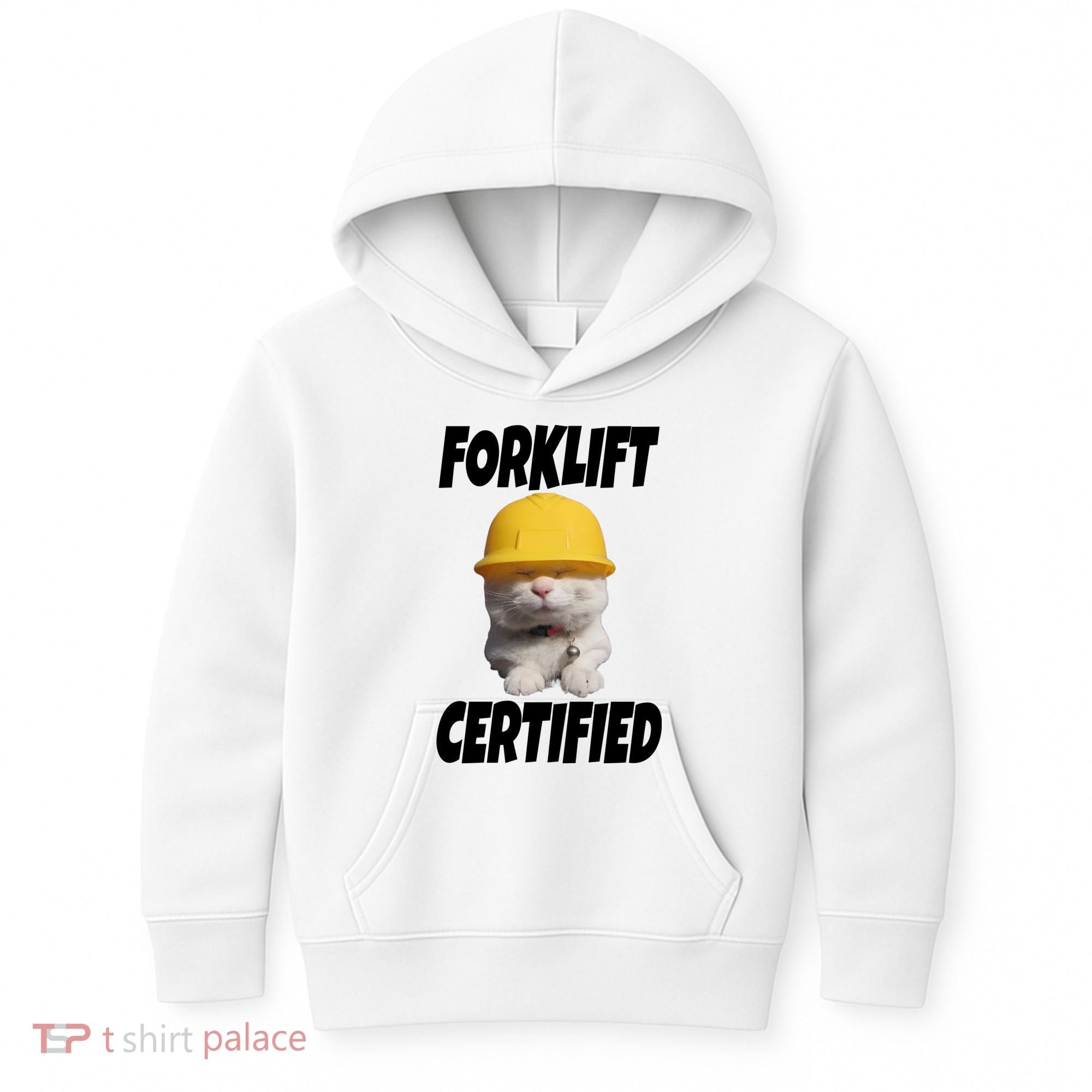 Forklift Certified Cat Kids Hoodie