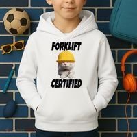 Forklift Certified Cat Kids Hoodie thumb 2