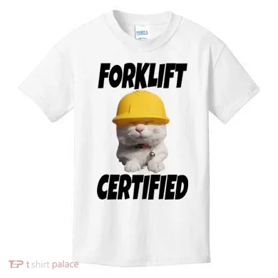 Forklift Certified Cat Kids T-Shirt