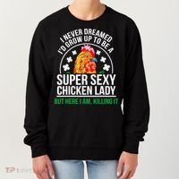 Funny Crazy Chicken Farmer Lady Women Meaningful Gift Women's Sweatshirt thumb 0