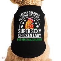 Funny Crazy Chicken Farmer Lady Women Meaningful Gift Doggie Tank thumb 0