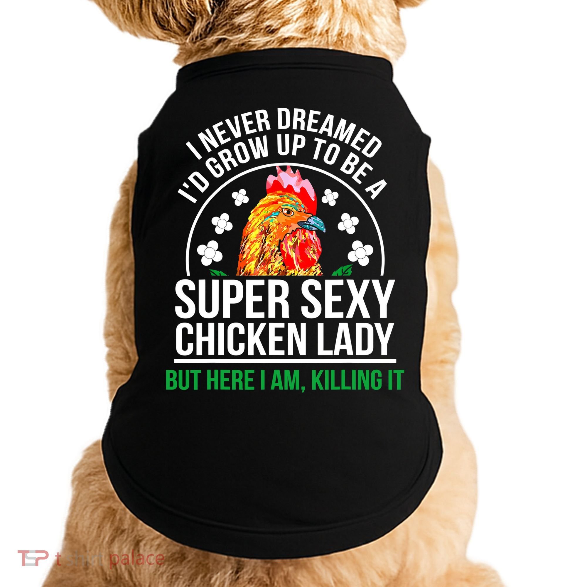 Funny Crazy Chicken Farmer Lady Women Meaningful Gift Doggie Tank
