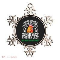 Funny Crazy Chicken Farmer Lady Women Meaningful Gift Ornament thumb 0