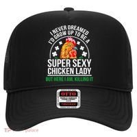 Funny Crazy Chicken Farmer Lady Women Meaningful Gift Hat thumb 0