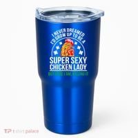 Funny Crazy Chicken Farmer Lady Women Meaningful Gift Tumbler thumb 0