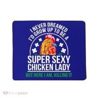 Funny Crazy Chicken Farmer Lady Women Meaningful Gift Mousepad thumb 0