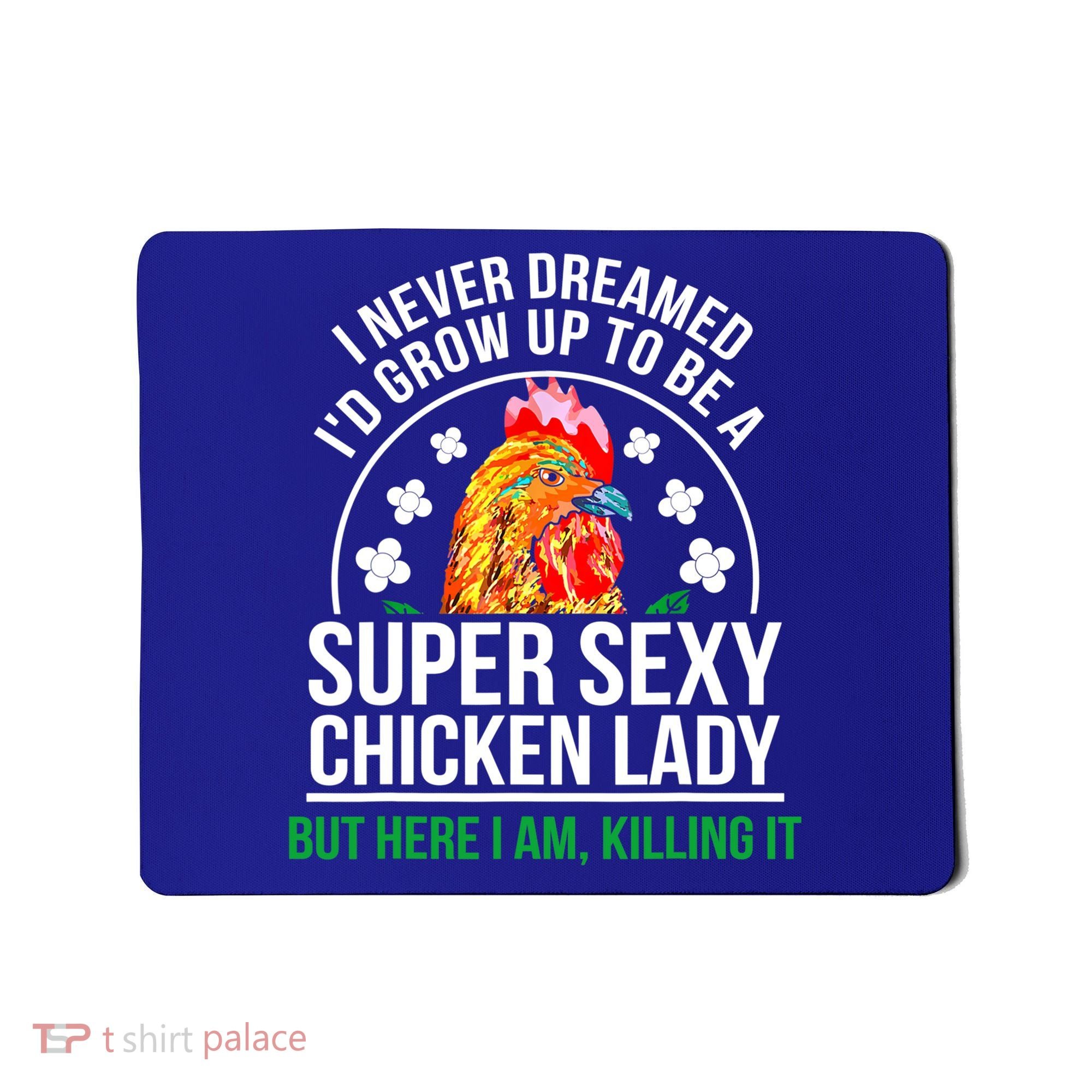Funny Crazy Chicken Farmer Lady Women Meaningful Gift Mousepad