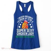 Funny Crazy Chicken Farmer Lady Women Meaningful Gift Women's Tank Top thumb 0