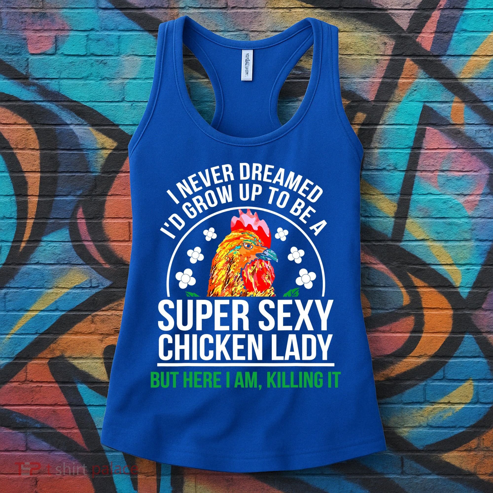 Funny Crazy Chicken Farmer Lady Women Meaningful Gift Women's Tank Top